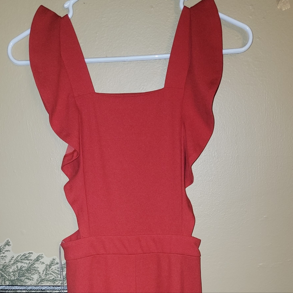 Red Jumpsuit Pant